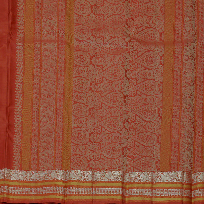 Hayagrivas Red Handloom Soft Silk Saree KBF881H20-1
