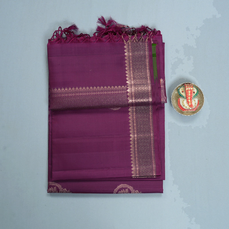 Hayagrivas Purple Handloom Soft Silk Saree KBF881H23-1