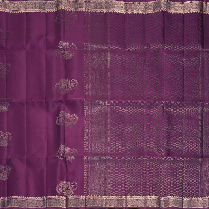 Hayagrivas Purple Handloom Soft Silk Saree KBF881H23-1