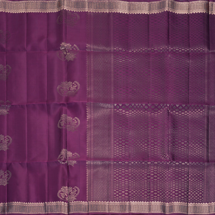 Hayagrivas Purple Handloom Soft Silk Saree KBF881H23-1