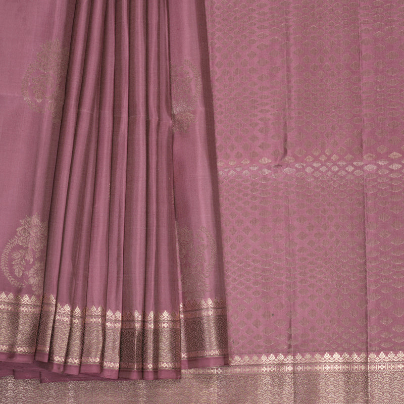 Hayagrivas Mauve Handloom Soft Silk Saree KBF881H23-2