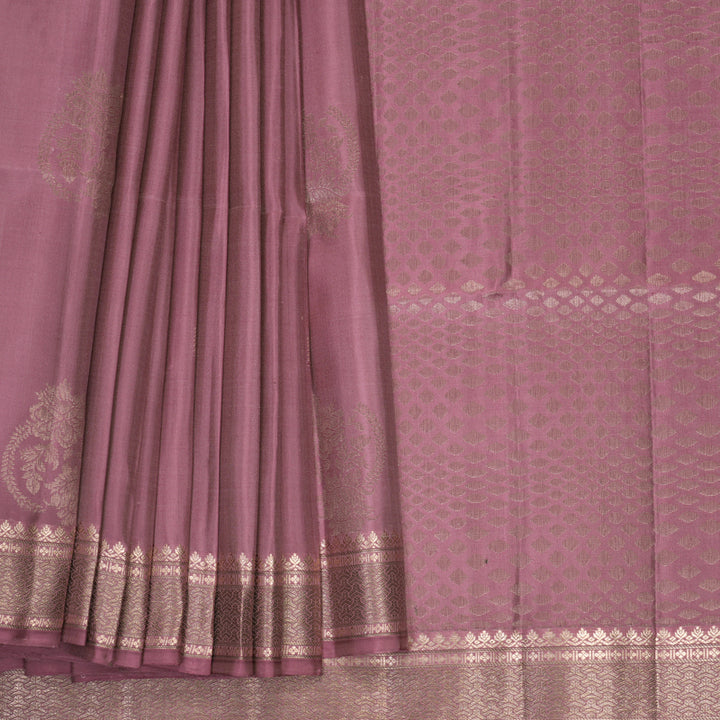 Hayagrivas Mauve Handloom Soft Silk Saree KBF881H23-2