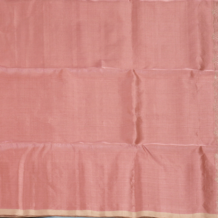 Hayagrivas Peach Pink Handloom Soft Silk Saree KBF881H24-2