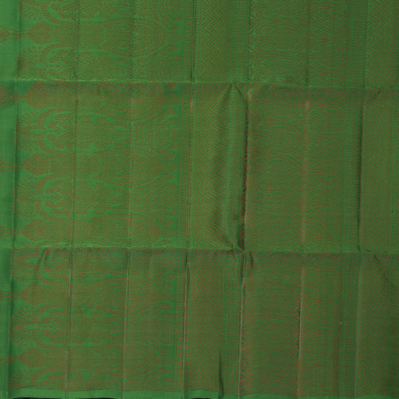 Hayagrivas Leaf Green Handloom Soft Silk Saree KBF881H36-2