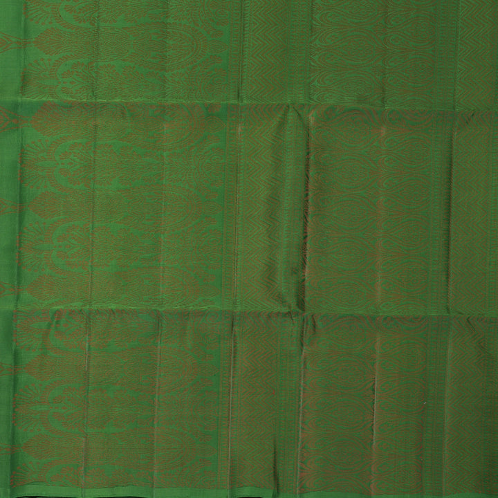 Hayagrivas Leaf Green Handloom Soft Silk Saree KBF881H36-2