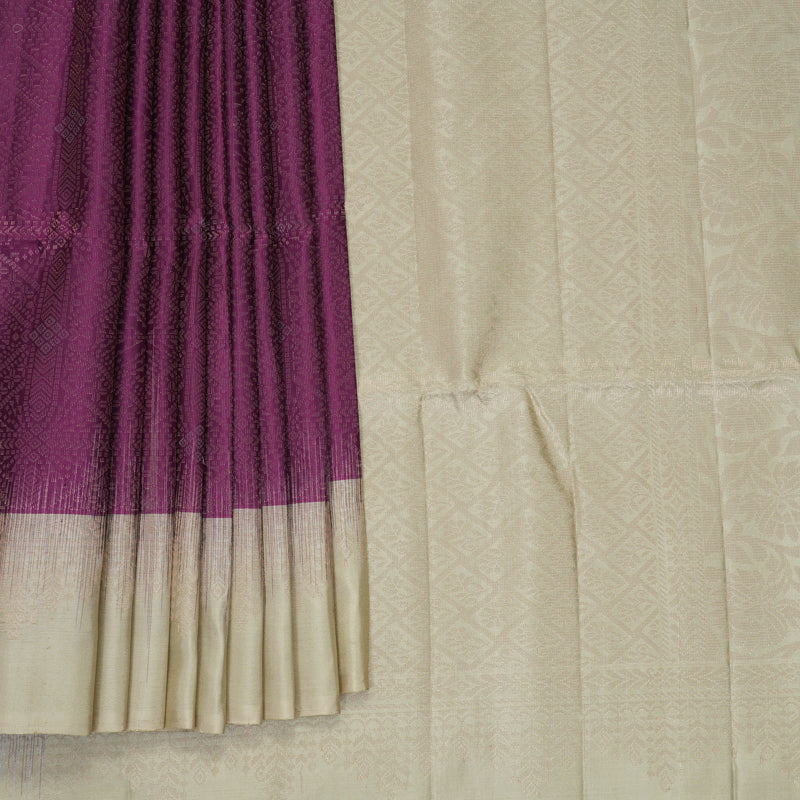 Hayagrivas Purple Handloom Soft Silk Saree KBF881H39-1