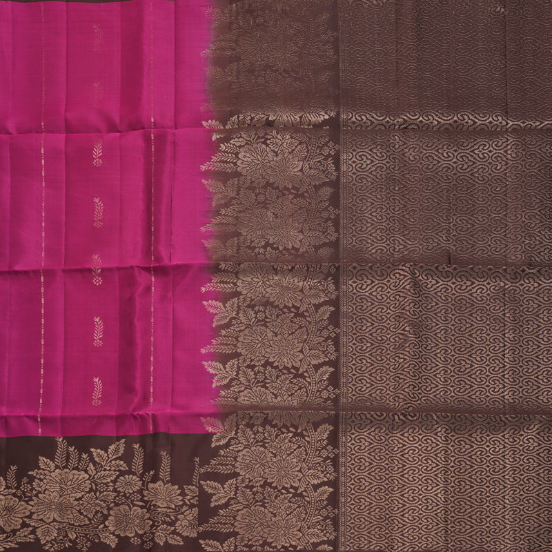 Hayagrivas Magenta Handloom Soft Silk Saree KBF881H4-1