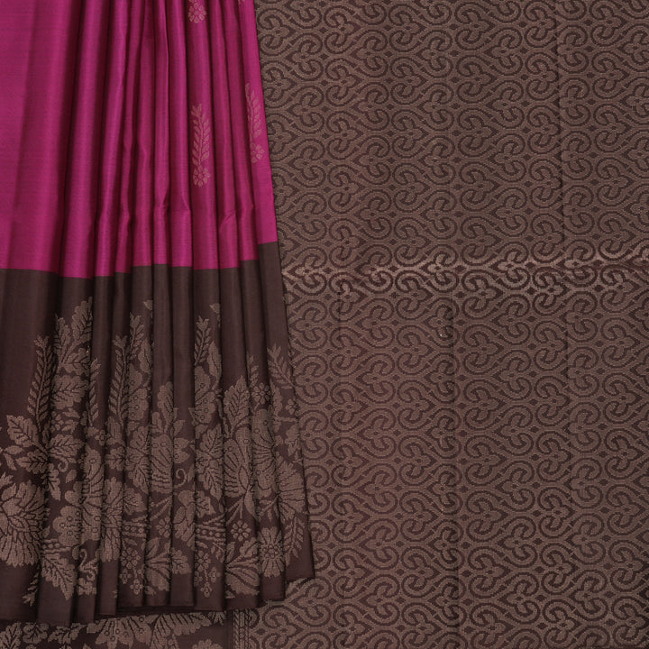 Hayagrivas Magenta Handloom Soft Silk Saree KBF881H4-1
