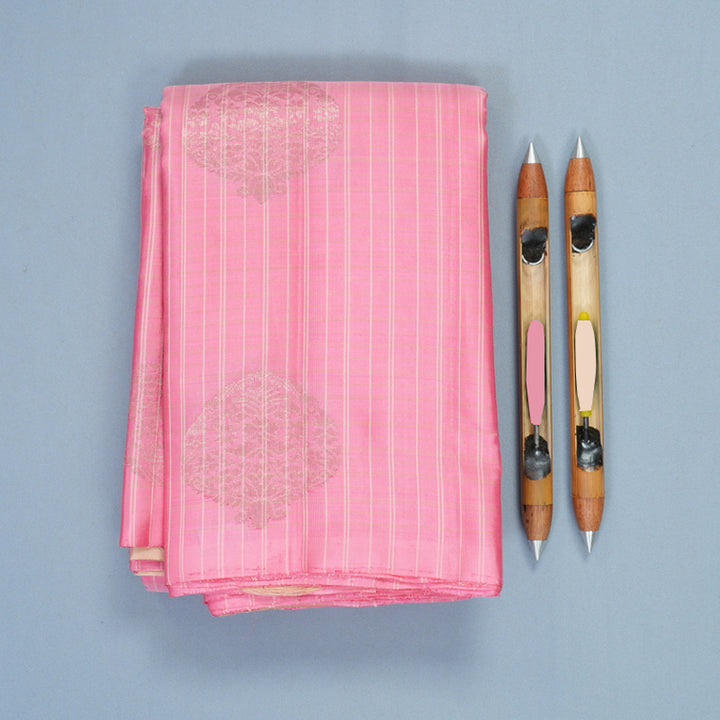 Hayagrivas Handloom Baby Pink Kanjivaram Silk Saree KBF881H9-1