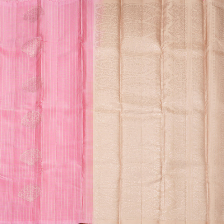 Hayagrivas Handloom Baby Pink Kanjivaram Silk Saree KBF881H9-1