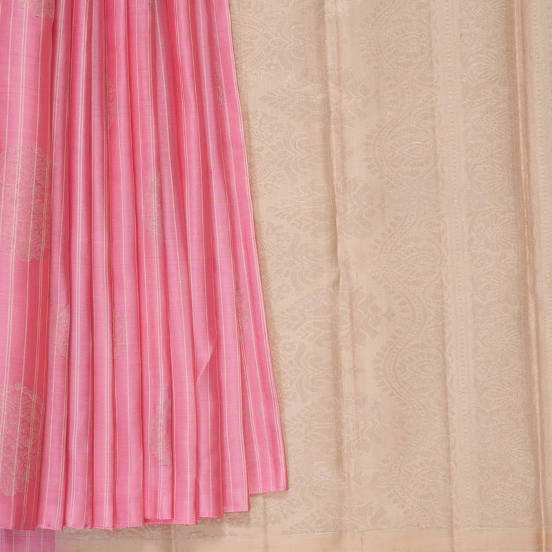 Hayagrivas Handloom Baby Pink Kanjivaram Silk Saree KBF881H9-1