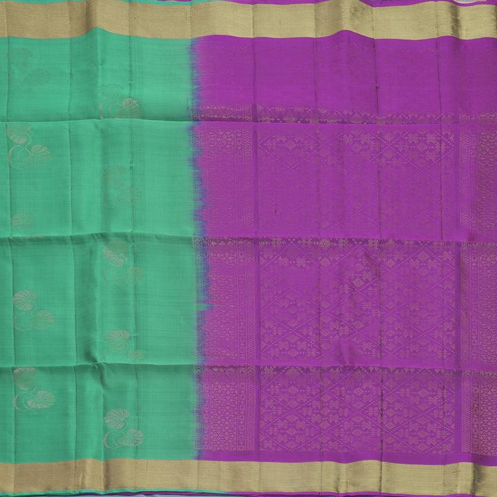 Hayagrivas Sea Green Handloom Soft Silk Saree KBF883H1-7