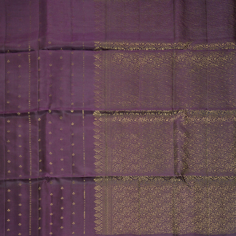 Hayagrivas Dark Purple Handloom Soft Silk Saree KBF883H10-2