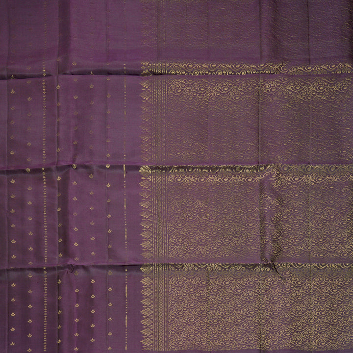 Hayagrivas Dark Purple Handloom Soft Silk Saree KBF883H10-2