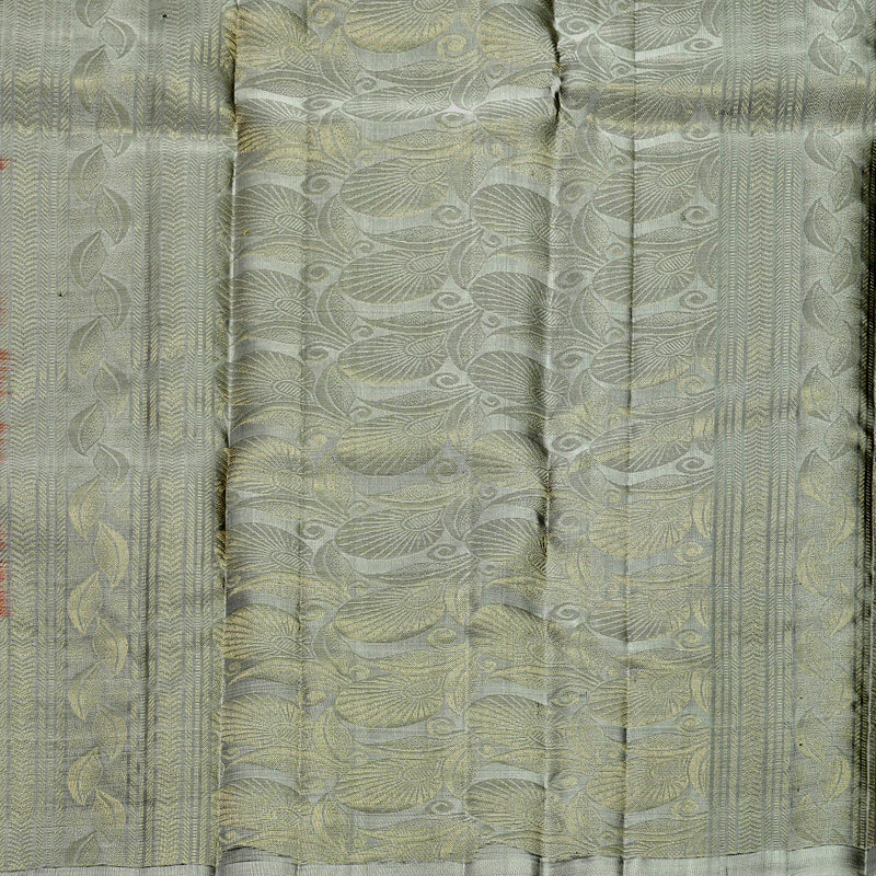 Hayagrivas Brick Red Handloom Soft Silk Saree KBF883H13-4