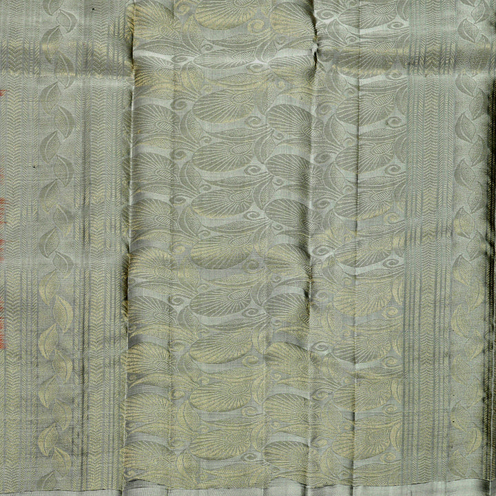 Hayagrivas Brick Red Handloom Soft Silk Saree KBF883H13-4