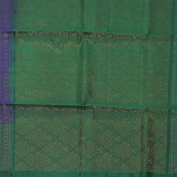 Hayagrivas Ink Blue Handloom Soft Silk Saree KBF883H14-2