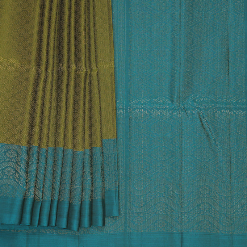 Hayagrivas Mehandi Green Handloom Soft Silk Saree KBF883H15-2