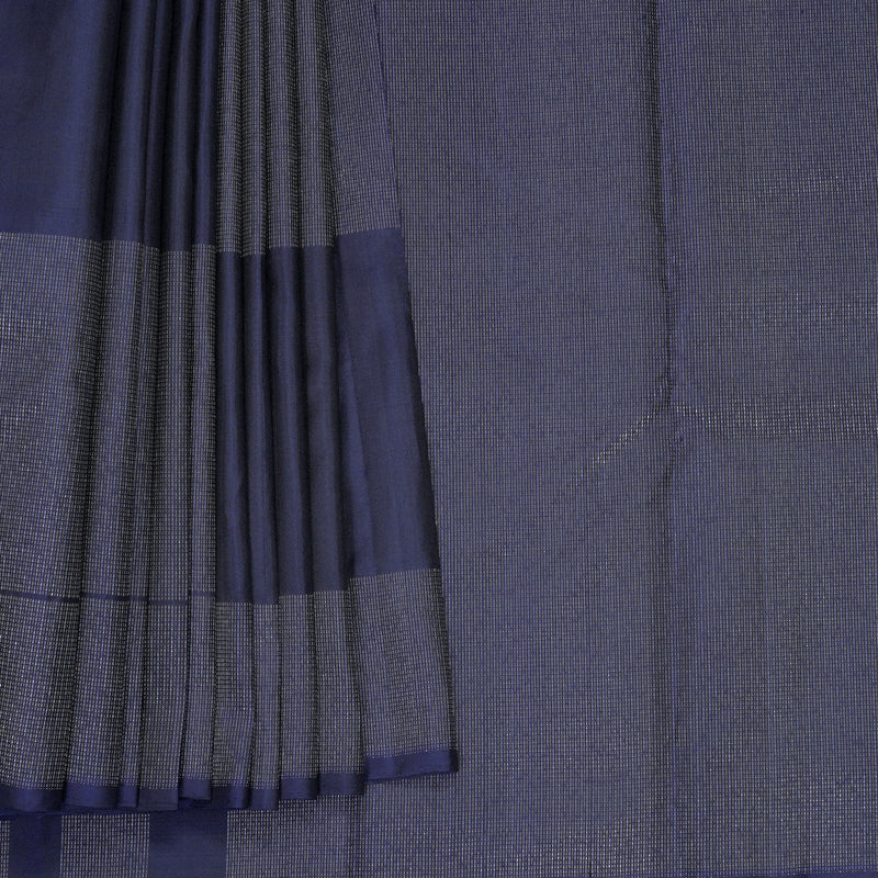 Hayagrivas Navy Blue Handloom Soft Silk Saree KBF883H18-1