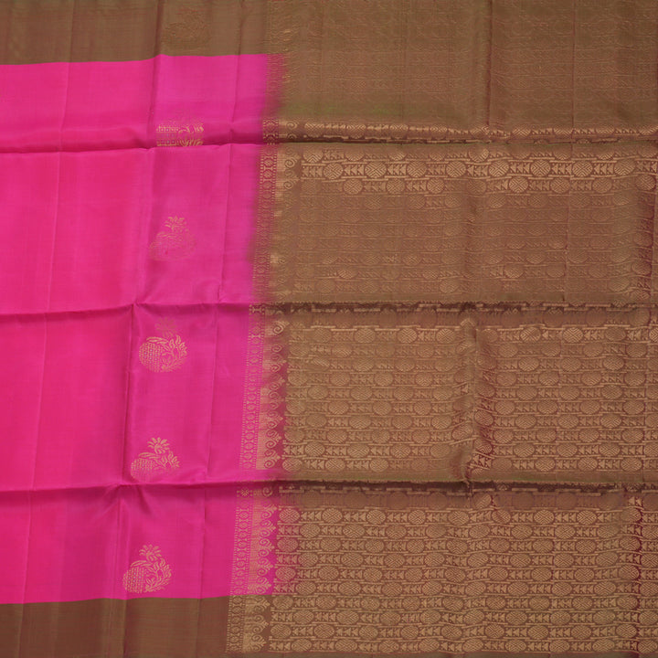 Hayagrivas Rani Pink Handloom Soft Silk Saree KBF883H2-11