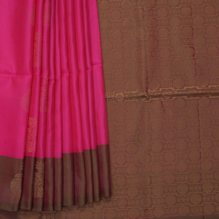 Hayagrivas Rani Pink Handloom Soft Silk Saree KBF883H2-11