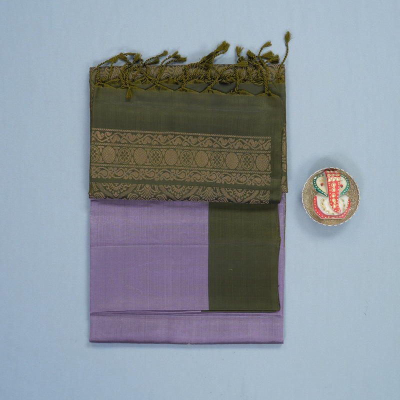 Hayagrivas Lilac Handloom Soft Silk Saree KBF883H2-12