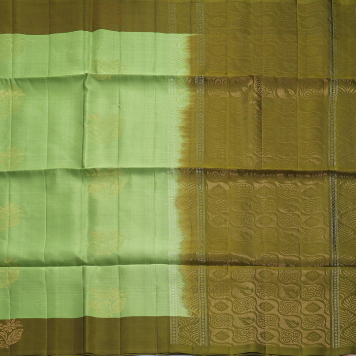 Hayagrivas Pista Green Handloom Soft Silk Saree KBF883H2-2