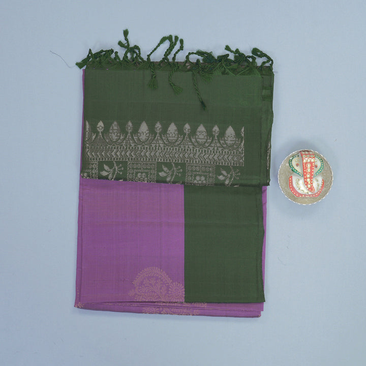 Hayagrivas Mild Purple Handloom Soft Silk Saree KBF883H2-21