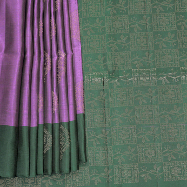 Hayagrivas Mild Purple Handloom Soft Silk Saree KBF883H2-21