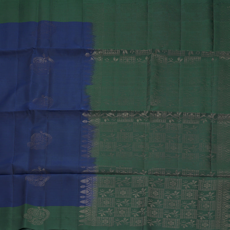 Hayagrivas Midnight Blue Handloom Soft Silk Saree KBF883H2-22