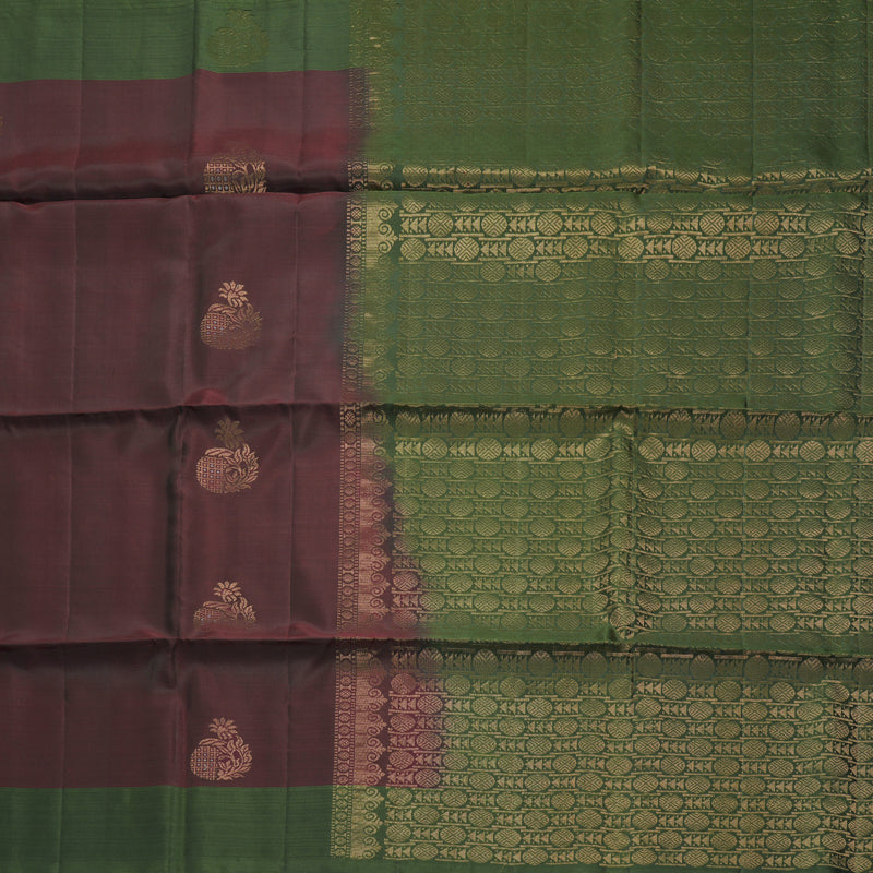 Hayagrivas Deep Snuff Handloom Soft Silk Saree KBF883H2-25