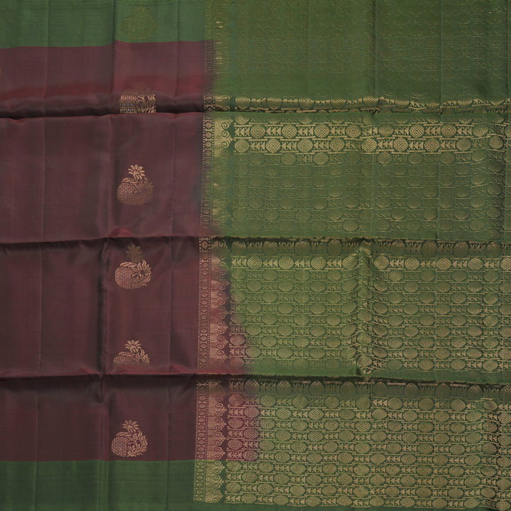 Hayagrivas Deep Snuff Handloom Soft Silk Saree KBF883H2-25