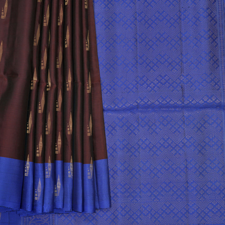Hayagrivas Burgundy Handloom Soft Silk Saree KBF883H2-27