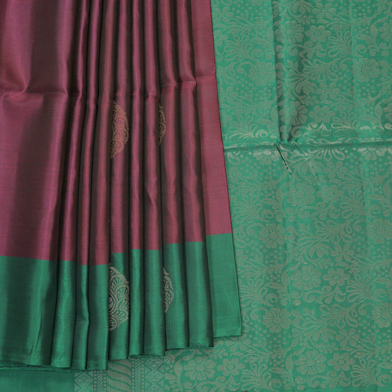 Hayagrivas Purple Handloom Soft Silk Saree KBF883H2-29