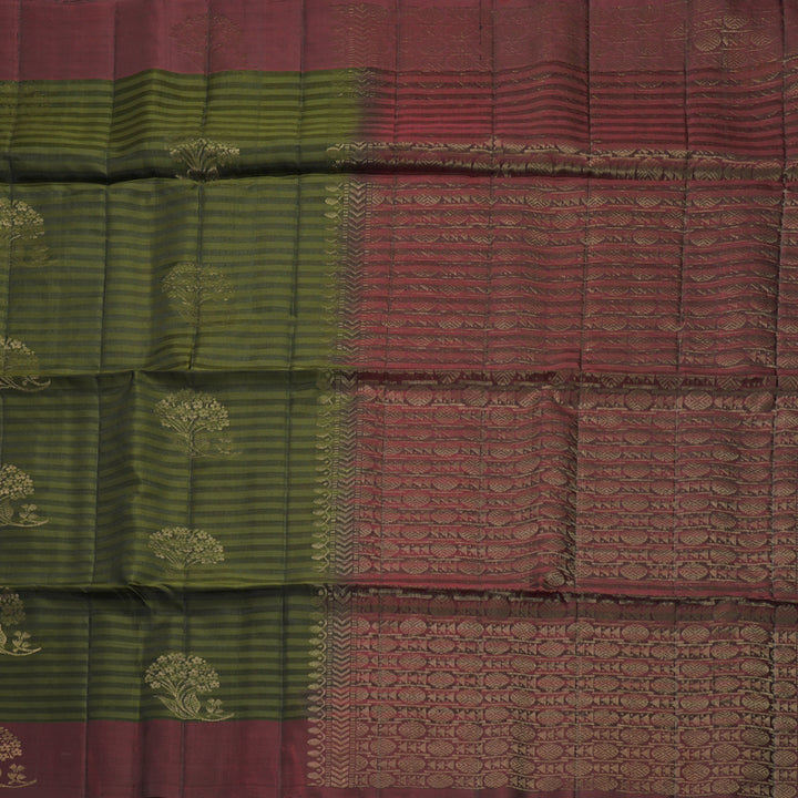 Hayagrivas Mehandi Green Handloom Soft Silk Saree KBF883H2-30