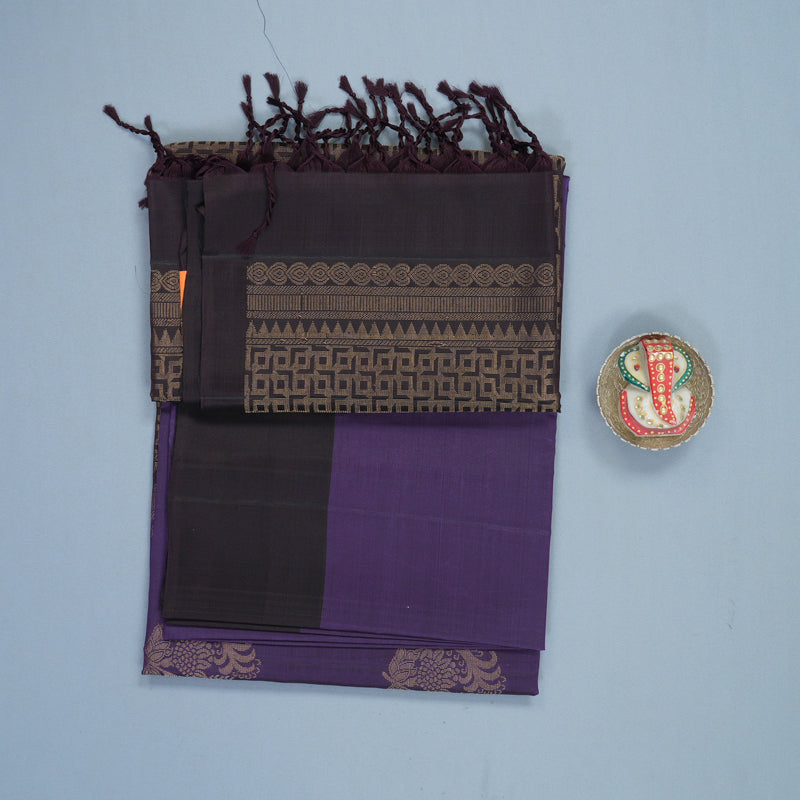 Hayagrivas Purple Handloom Soft Silk Saree KBF883H2-6