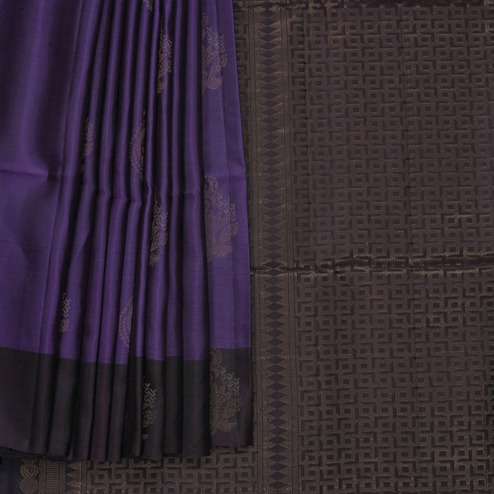 Hayagrivas Purple Handloom Soft Silk Saree KBF883H2-6