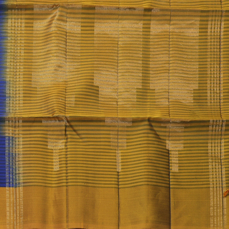 Hayagrivas Dark Blue Stripes Handloom Soft Silk Saree KBF883H2-7