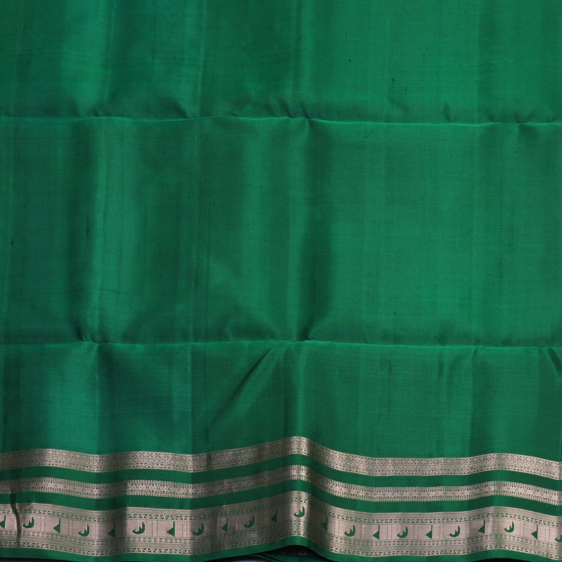 Hayagrivas Yellow-Green Handloom Soft Silk Saree KBF883H20-2