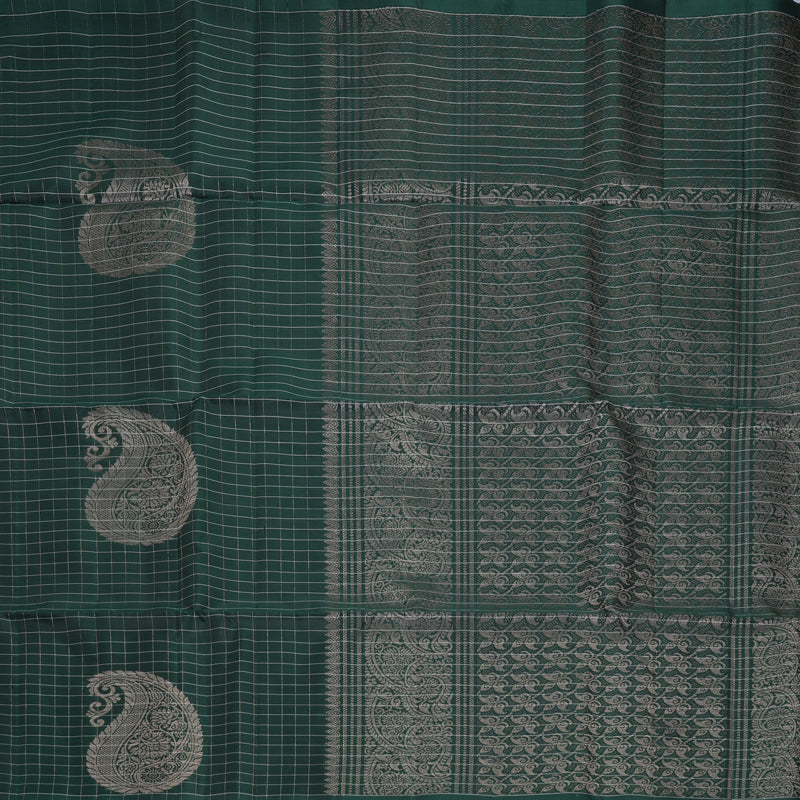Hayagrivas Bottle Green Handloom Soft Silk Saree KBF883H22-2