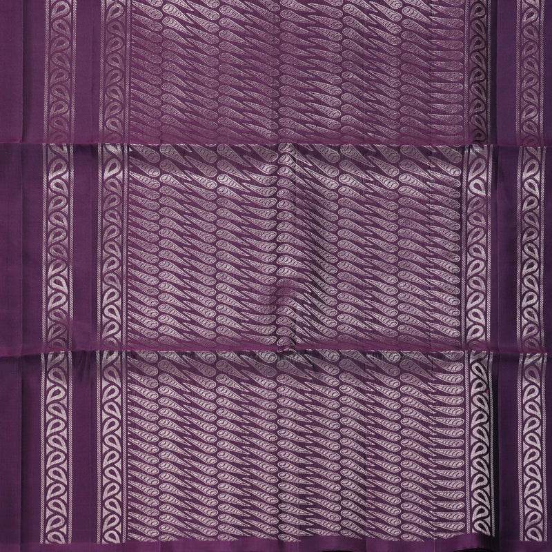 Hayagrivas Dark Purple Handloom Soft Silk Saree KBF883H23-3