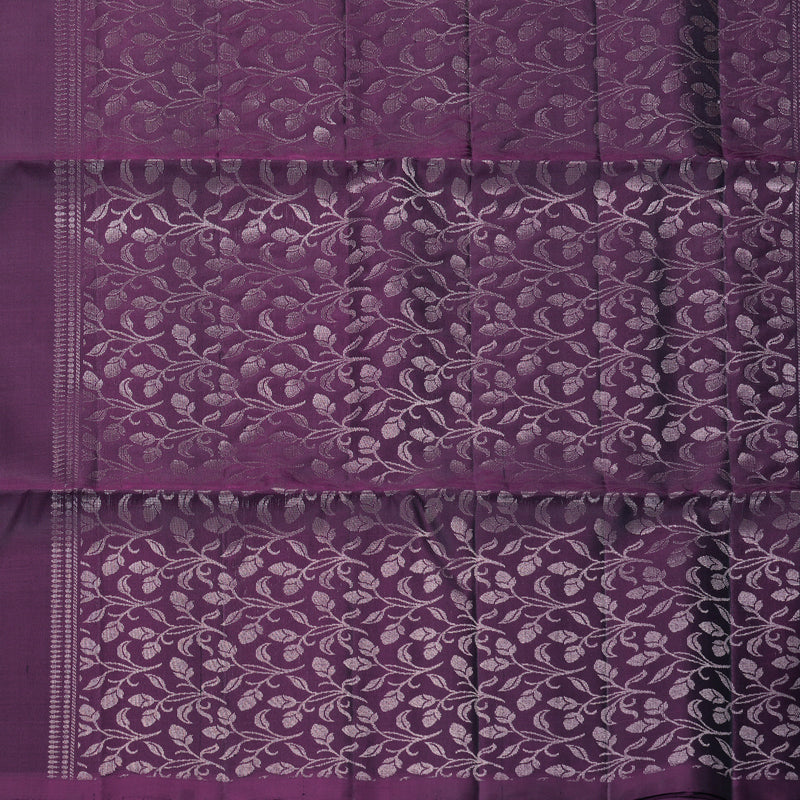 Hayagrivas Dark Purple Handloom Soft Silk Saree KBF883H23-6