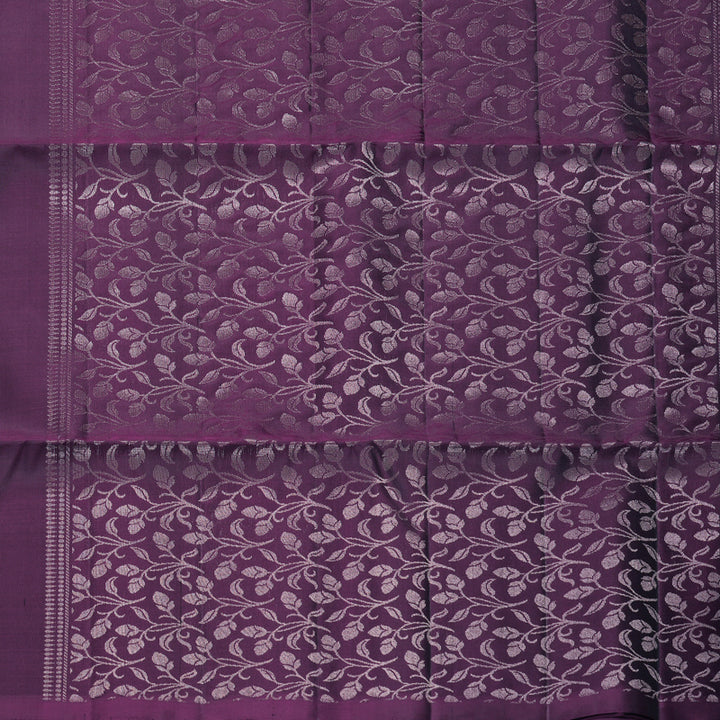 Hayagrivas Dark Purple Handloom Soft Silk Saree KBF883H23-6