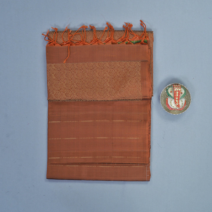 Hayagrivas Rust Orange Handloom Soft Silk Saree KBF883H3-2