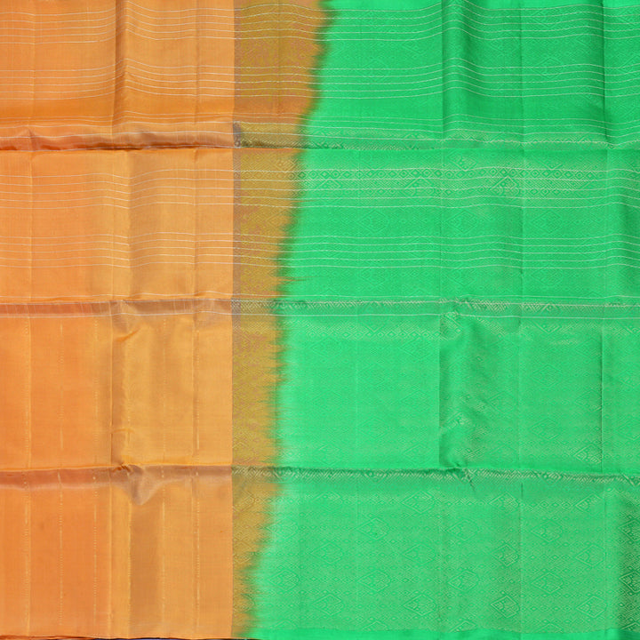Hayagrivas Carrot Orange Handloom Soft Silk Saree KBF883H3-3