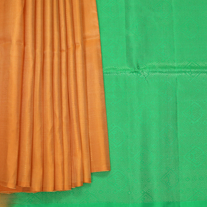 Hayagrivas Carrot Orange Handloom Soft Silk Saree KBF883H3-3