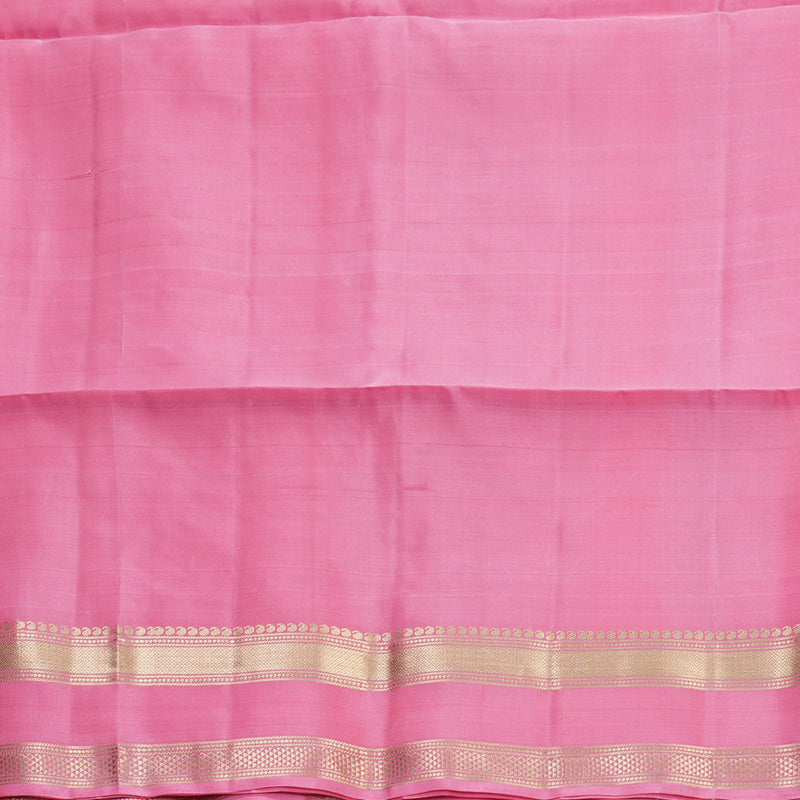 Hayagrivas Rose Pink Handloom Soft Silk Saree KBF883H4-1