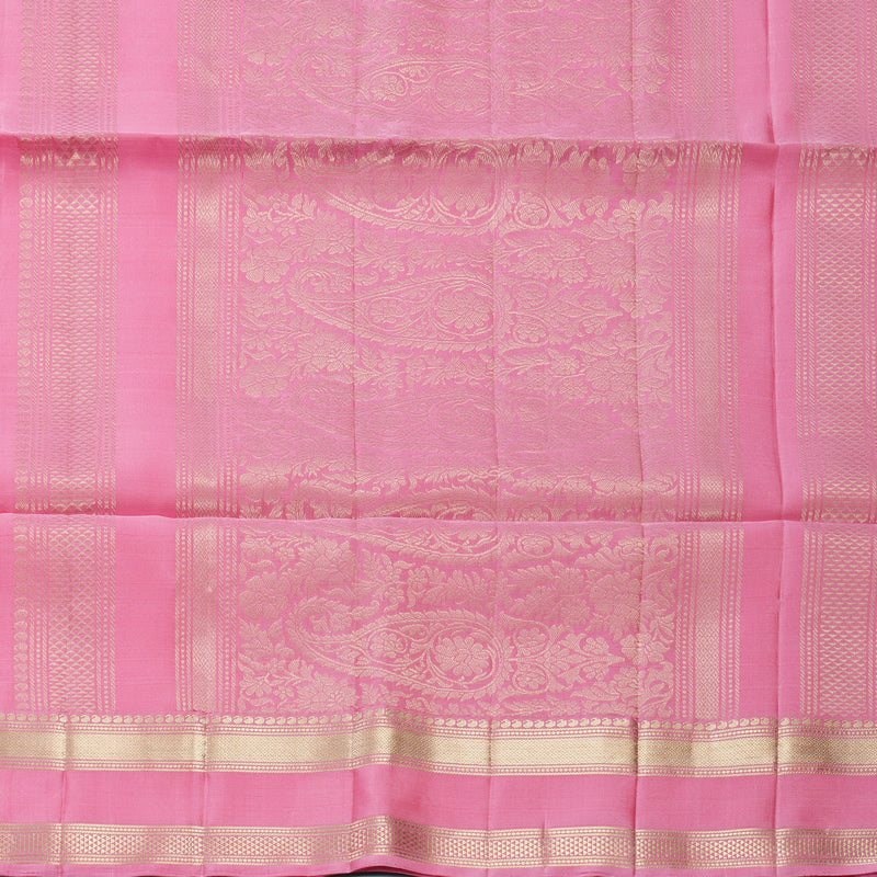 Hayagrivas Rose Pink Handloom Soft Silk Saree KBF883H4-1