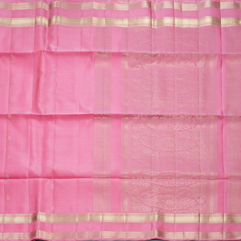 Hayagrivas Rose Pink Handloom Soft Silk Saree KBF883H4-1