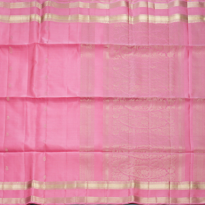 Hayagrivas Rose Pink Handloom Soft Silk Saree KBF883H4-1